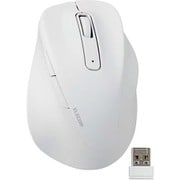 ワイヤレスマウス 2.4GHz 静音 5ボタン 右手専用 エルゴノミクス 抗菌 Lサイズ EX-G ホワイト M-XGL30DBSKWH