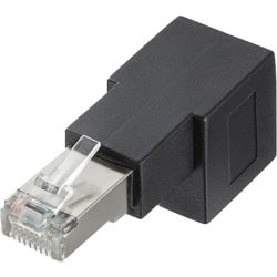 RJ-45 L型変換アダプタ 下出し カテゴリ6A STP ADT-RJ6A-LD