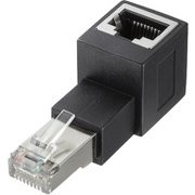 RJ-45 L型変換アダプタ 上出し カテゴリ6A STP ADT-RJ6A-LU