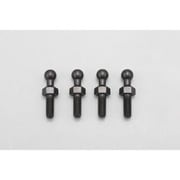 ZC-206BA [ロッドエンド スチールボール 黒L 16.8mm ネジ部8.0mm 4個入]