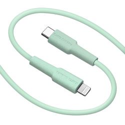 USB C to Lightning cable ライトニング タイプC ケーブル PD対応 60W 充電 通信 パワーデリバリ- Type-C to Lightning Power Delivery 1.5m ライトグリーン R15CACL3A03LGR