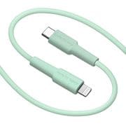 USB C to Lightning cable ライトニング タイプC ケーブル PD対応 60W 充電 通信 パワーデリバリ- Type-C to Lightning Power Delivery 1.5m ライトグリーン R15CACL3A03LGR