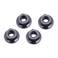 ZC-N4AFBKA [アルミ製 フランジ付ロックナット 4mm 4個入 黒]