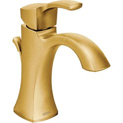 Voss つや消しゴールド ワンハンドル ハイアーク バスルーム用水栓 Voss 6903BG