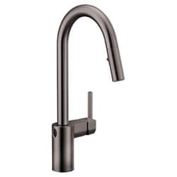 Align ブラックステンレス モーションセンスウェーブ ワンハンドル ハイアーク プルダウン キッチン用水栓 Align 7565EWBLS