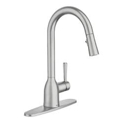 Adler スポットレジストステンレス ワンハンドル ハイアーク プルダウン キッチン用水栓 Adler 87233SRS