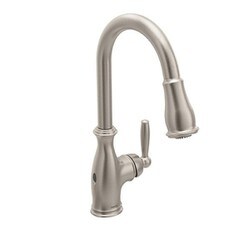 Brantford スポットレジストステンレス モーションセンスウェーブ ワンハンドル ハイアーク プルダウン キッチン用水栓 Brantford 7185EWSRS