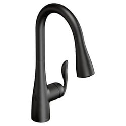 Arbor マットブラック モーションセンスウェーブ ワンハンドル ハイアーク プルダウン キッチン用水栓 Arbor 7594EWBL