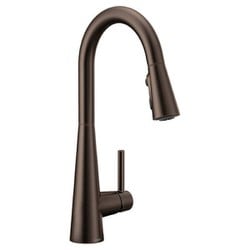 Sleek オイルラビングブロンズ ワンハンドル ハイアーク プルダウン キッチン用水栓 Sleek 7864ORB