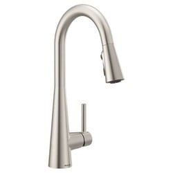 Sleek スポットレジストステンレス ワンハンドル ハイアーク プルダウン キッチン用水栓 Sleek 7864SRS