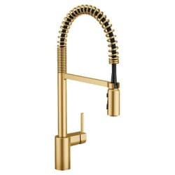 Align つや消しゴールド ワンハンドル プレリンス スプリング プルダウン キッチン用水栓 Align 5923BG