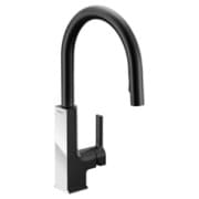 Sto S72308BLC [Sto マットブラック/クローム ワンハンドル ハイアーク プルダウン キッチン用水栓]
