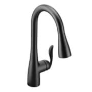 Arbor 7594BL [Arbor マットブラック ワンハンドル ハイアーク プルダウン キッチン用水栓]