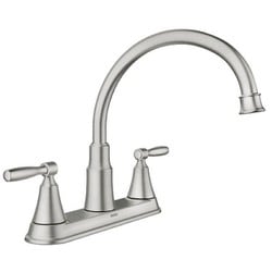 Hutchinson スポットレジストステンレス 2ハンドル キッチン用水栓 Hutchinson 87239SRS