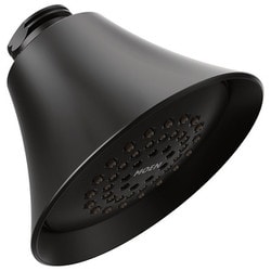 Moen マットブラック 単機能 3.75インチ径 スタンダード スプレーヘッド Moen 6370BL