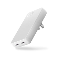 USB急速充電器 NovaPort SLIM DUO 65W USB PD（パワーデリバリー）対応 USB-C×2 GaN搭載 NovaIntelligence搭載 NovaSafety搭載 折りたたみ式プラグ採用 ホワイト CIO-G67W2C-S-WH