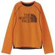 ロングスリーブトレイルランティー L/S Trail Run Tee NTJ82310 マンダリン(MD) 140サイズ [アウトドア トップス キッズ]