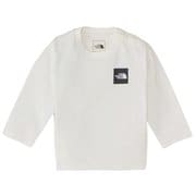 ロングスリーブスモールスクエアロゴティー B L/S Small Square Logo Tee NTB32357 ホワイト2(WW) 80サイズ [アウトドア トップス 長袖 ベビー]