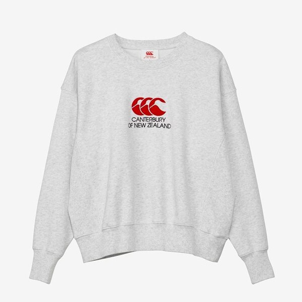 カンタベリー canterburyヘビースウェットシャツ HEAVY SWEAT SHIRT RA43512 アッシュグレー(12) XLサイズ [フィットネス スウェットシャツ メンズ]Ω