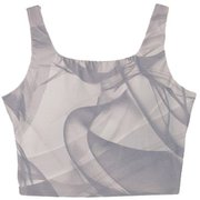 ダンスキンアロンジェプリントミドルトップ DANSKIN ALLONGE PRINT MIDDLE TOP DC123302P ダンスキングレー(DS) Lサイズ [フィットネス ヨガ シャツ レディース]
