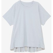ハイブリッドベントチュールフレアトップ HYBRID VENT TULLE FLARE TOP DC523302 チョークブルー(CK) Mサイズ [フィットネス シャツ レディース]