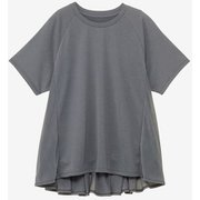 ハイブリッドベントチュールフレアトップ HYBRID VENT TULLE FLARE TOP DC523302 スレートグレー(SL) Mサイズ [フィットネス シャツ レディース]