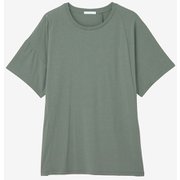 アシンメトリーショートスリーブティー ASYMMETRY S/S TEE DC723320 ノルディックグリーン(NC) Lサイズ [フィットネス シャツ レディース]