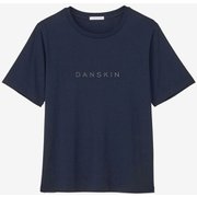 プリントショートスリーブティー PRINT S/S TEE DC723323 ノーブルネイビー(NN) Lサイズ [フィットネス シャツ レディース]