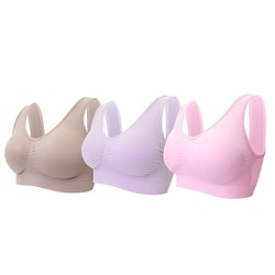 ノンワイヤーブラ BRAVOクール （モカベージュ、ライトピンク、ライトパープル） S-M