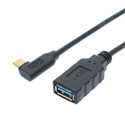 USB変換ケーブル 50cm USB3.2 Gen2規格 USB A - Type-C オス L型 USA-10G2C/LL