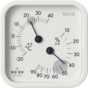 TT-587-IV [アナログ温湿度計 アイボリー マグネット・フック穴付き]