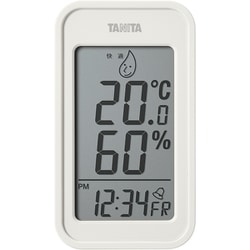 TT-589-IV [デジタル温湿度計 アイボリー 快適表示機能 大型 マグネット・フック穴付き]