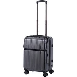 スーツケース 35L/拡張時43L ヘアラインブラック 85-76672