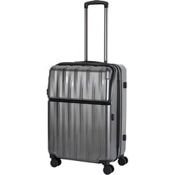 スーツケース 60L/拡張時71L ヘアラインブラック 85-76682