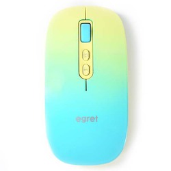充電式ワイヤレスマウス Bluetooth 静音ボタン 3デバイス対応 PrettiE-萌黄