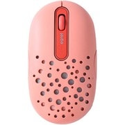 充電式ワイヤレスマウス Bluetooth 静音ボタン 3デバイス対応 HappiE-コーラル