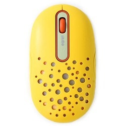 充電式ワイヤレスマウス Bluetooth 静音ボタン 3デバイス対応 HappiE-レモン