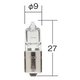 ハイパワーバルブ 定格：12V 10W 口金：BA9s ガラス球：T8 光色：クリアー 整理No.：C-09/入数：1個 P8815