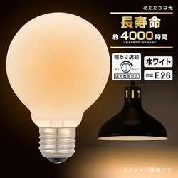 長寿命G95ボール球 100W E26 ホワイト LB-GL96100K-WN