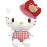 188854-23 サンリオキャラクターズ ぬいぐるみ M ギンガムキャスケット シリーズ ハローキティ [キャラクターグッズ]