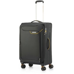スーツケース APPLITE 4E（アップライト） 71cm 拡張タイプ 旅行日数目安：4～6泊 76L/拡張時86L TSAロック搭載 軽量 旅行 出張 BLACK/MUSTARD（ブラック/マスター度） QJ6*C4003