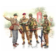 MB35033 1/35 英・空挺部隊1944 パート1 兵士3体＆市民1体 [組立式プラスチックモデル]