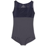 ストレッチレースレオタード STRETCH LACE LEOTARD DA123100 ダークネイビー(DN) Mサイズ [フィットネス バレエ レオタード]