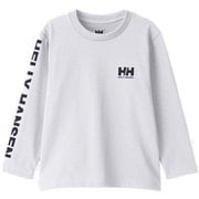ロングスリーブレターティー K L/S Letter Tee HJ32365 クリアホワイト(CW) 120サイズ [アウトドア トップス 長袖 キッズ]