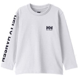 ロングスリーブレターティー K L/S Letter Tee HJ32365 クリアホワイト(CW) 130サイズ [アウトドア トップス 長袖 キッズ]