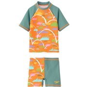 クサムラユニセックスセパレーツ くさむら Unisex Separates SLB22352 オレンジ(OR) 120サイズ [スイミング ラッシュガード キッズ]