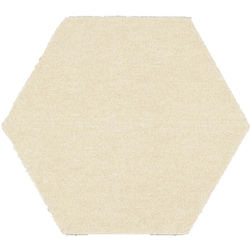 カーペット ホームタイル R5001 43cm×50cm 六角形 アイボリー 13130919