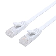カテゴリー6A LANケーブル 極うす フラット ホワイト 3m C6A-F03WH