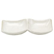美濃焼 二品 仕切り 皿 約16.5cm 白釉 /食洗機・レンジ対応/日本製 474-5-41E