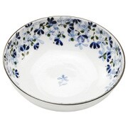 美濃焼 青い 花柄 軽量 鉢 ボウル 直径約16×5cm 芽ばえ /和食器/食洗機・レンジ対応/日本製 130855